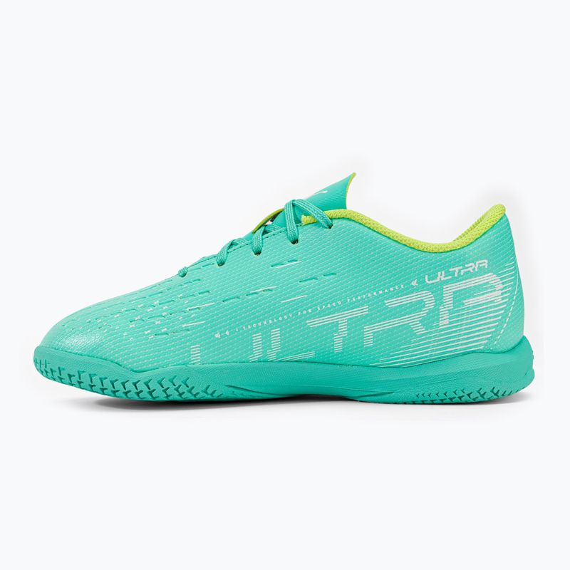 Buty piłkarskie dziecięce PUMA Ultra Play IT electric peppermint/puma white/fast yellow 9