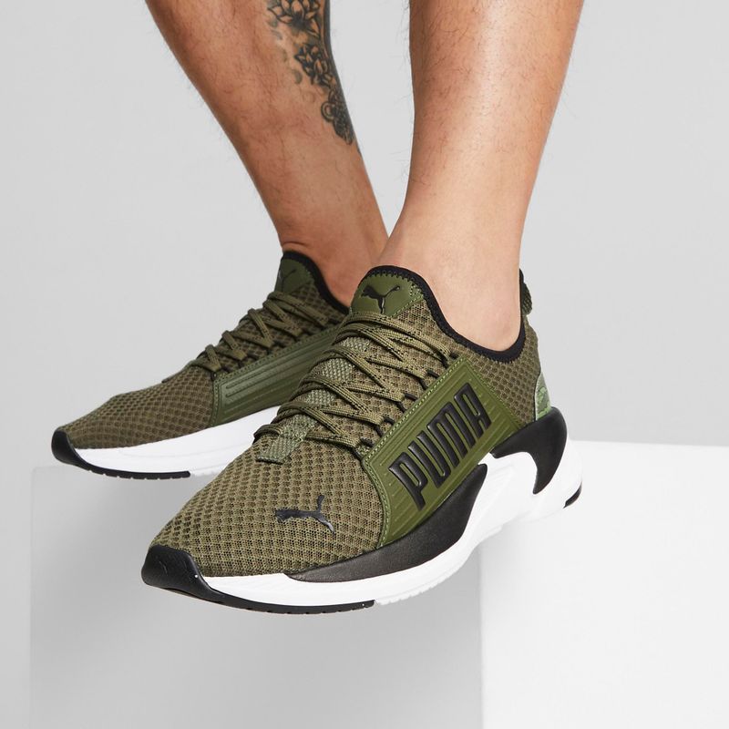 Buty męskie PUMA Softride Premier Slip On Tiger Camo green moss/puma black 2