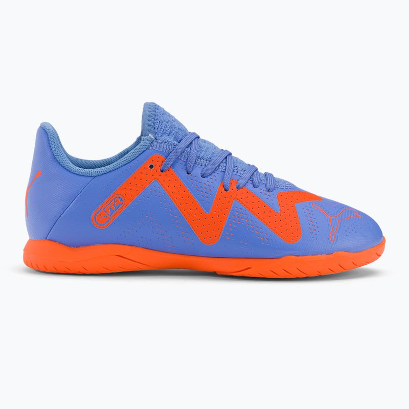 Buty piłkarskie dziecięce PUMA Future Play IT blue glimmer/puma white/ultra orange 2