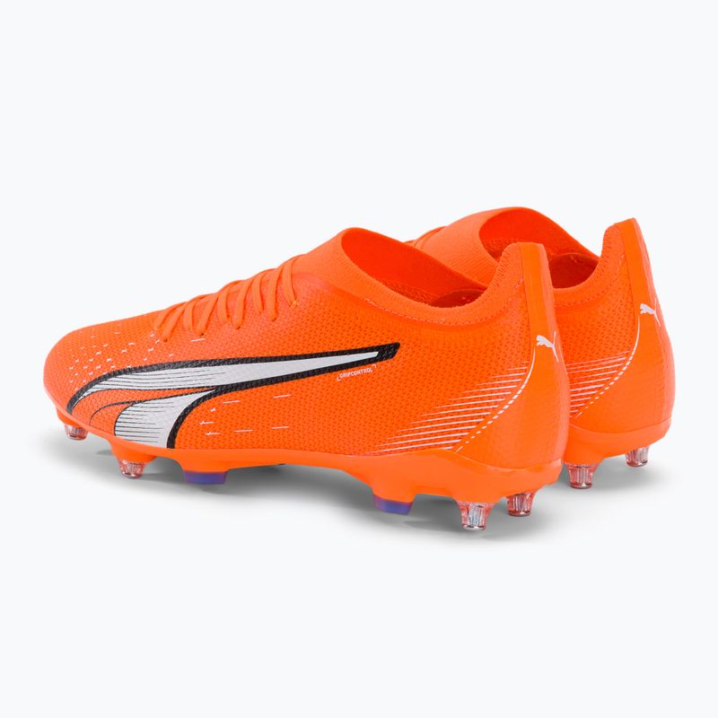 Buty piłkarskie męskie PUMA Ultra Match MXSG ultra orange/puma white/blue glimmer 3