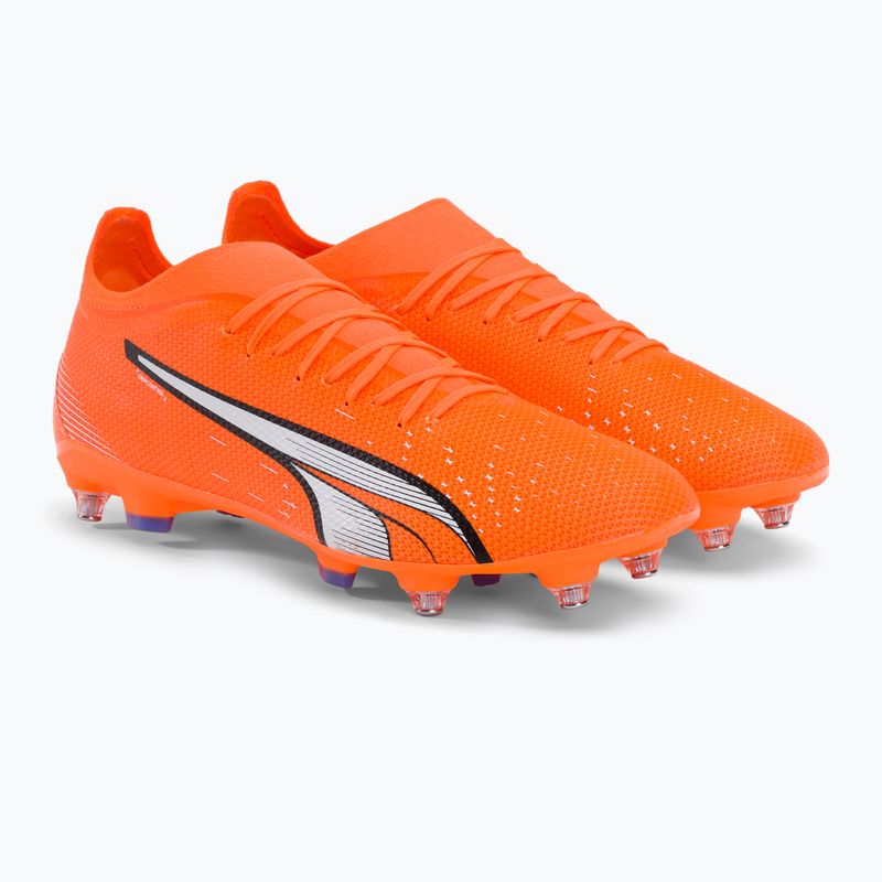 Buty piłkarskie męskie PUMA Ultra Match MXSG ultra orange/puma white/blue glimmer 4