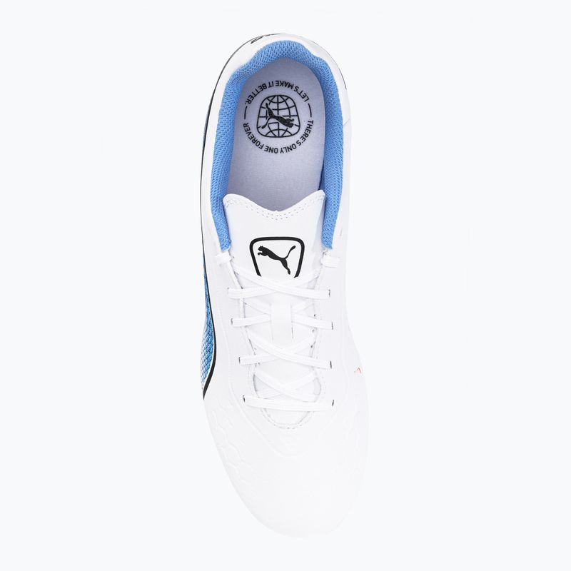 Buty piłkarskie męskie PUMA King Match FG/AG puma white/black/blue glimmer/ultra orange 6