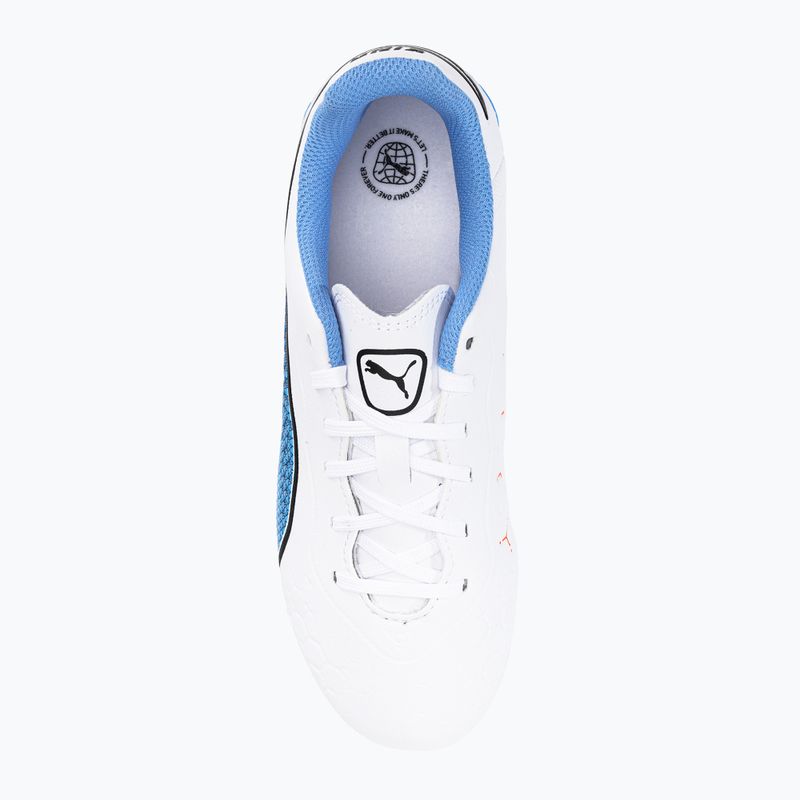 Buty piłkarskie dziecięce PUMA King Match FG/AG puma white/puma black/blue glimmer 6