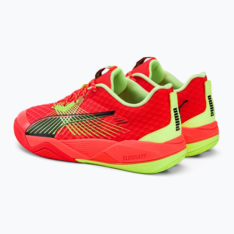 Buty do piłki ręcznej męskie PUMA Eliminate Power Nitro II red blast/fast yellow/puma black 3
