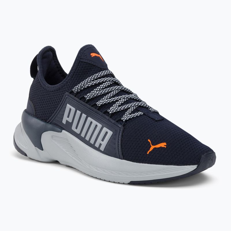 Buty do biegania męskie PUMA Softride Premier Slip-On navy/platinum gray/ultra orange