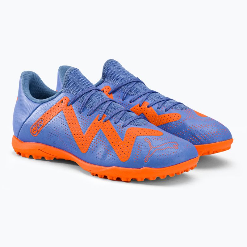 Buty piłkarskie męskie PUMA Future Play TT blue glimmer/puma white/ultra orange 4