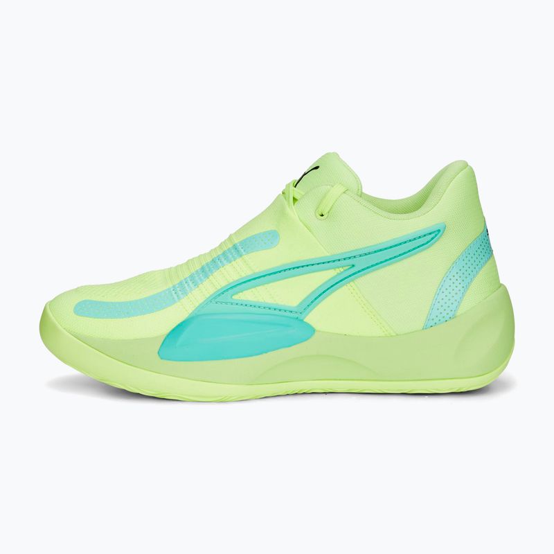 Buty do koszykówki męskie PUMA Rise Nitro fast yellow/electric peppermint 11