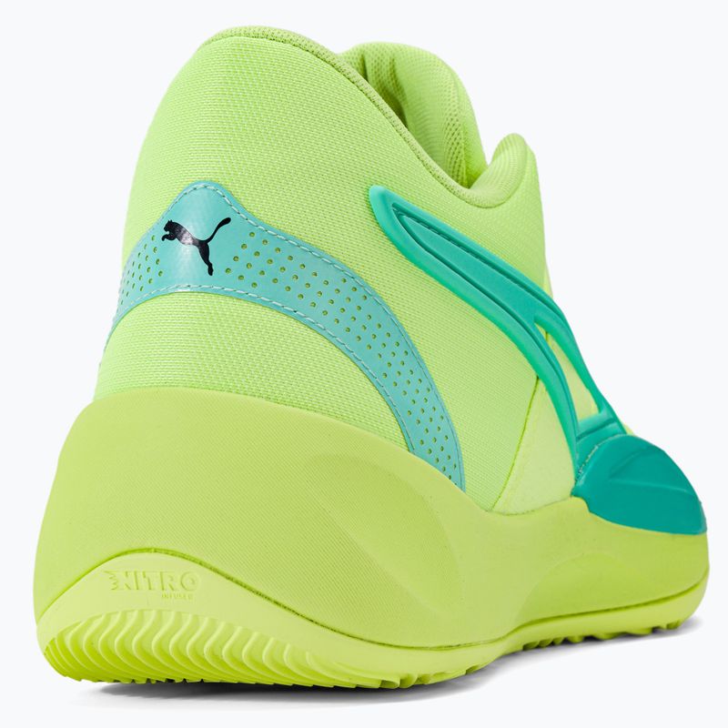 Buty do koszykówki męskie PUMA Rise Nitro fast yellow/electric peppermint 9