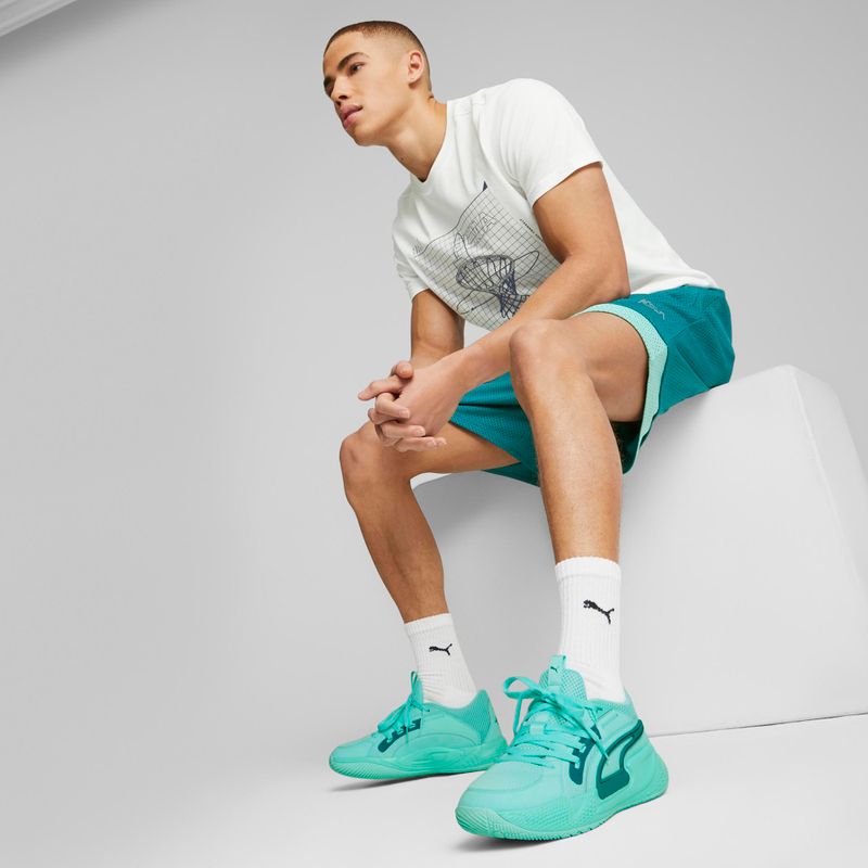 Buty do koszykówki męskie PUMA Court Rider Chaos Slash electric peppermint/green lagoon 15