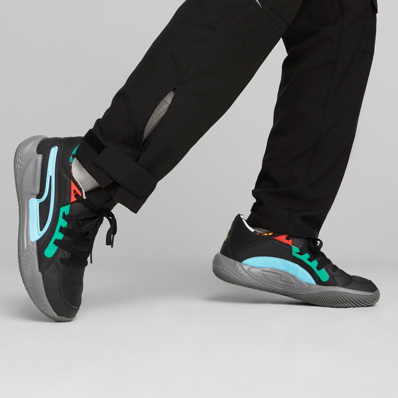 Buty do koszykówki męskie PUMA Court Rider Chaos Block Party puma black/cast iron 4
