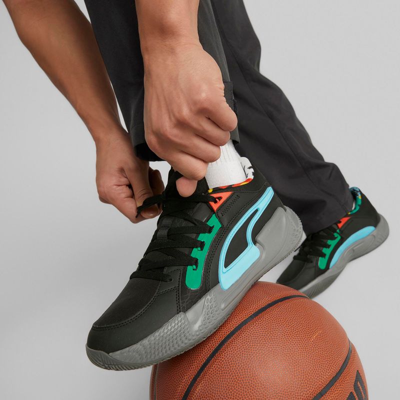 Buty do koszykówki męskie PUMA Court Rider Chaos Block Party puma black/cast iron 2