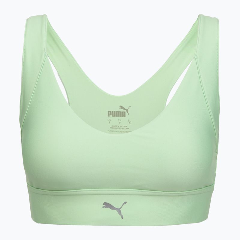 Biustonosz do biegania PUMA High Impact Ultraform Running Bra green/silver