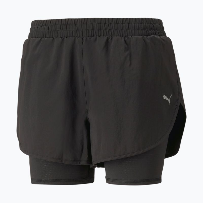 Spodenki damskie PUMA Run Favorite Woven 2In1 3" black