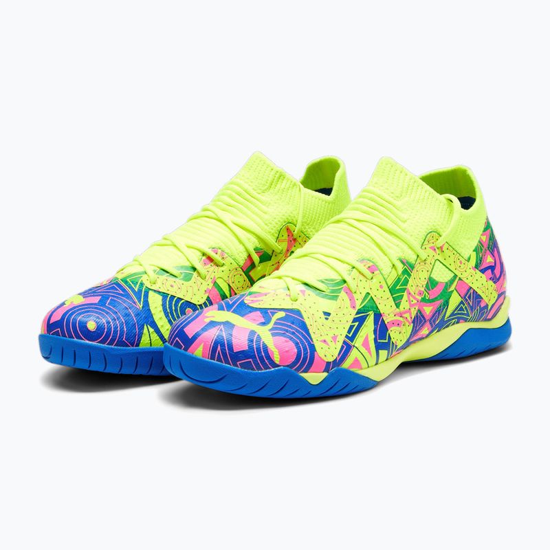 Buty piłkarskie dziecięce PUMA Future Match Energy IT + Mid ultra blue/yellow alert/luminous pink 13
