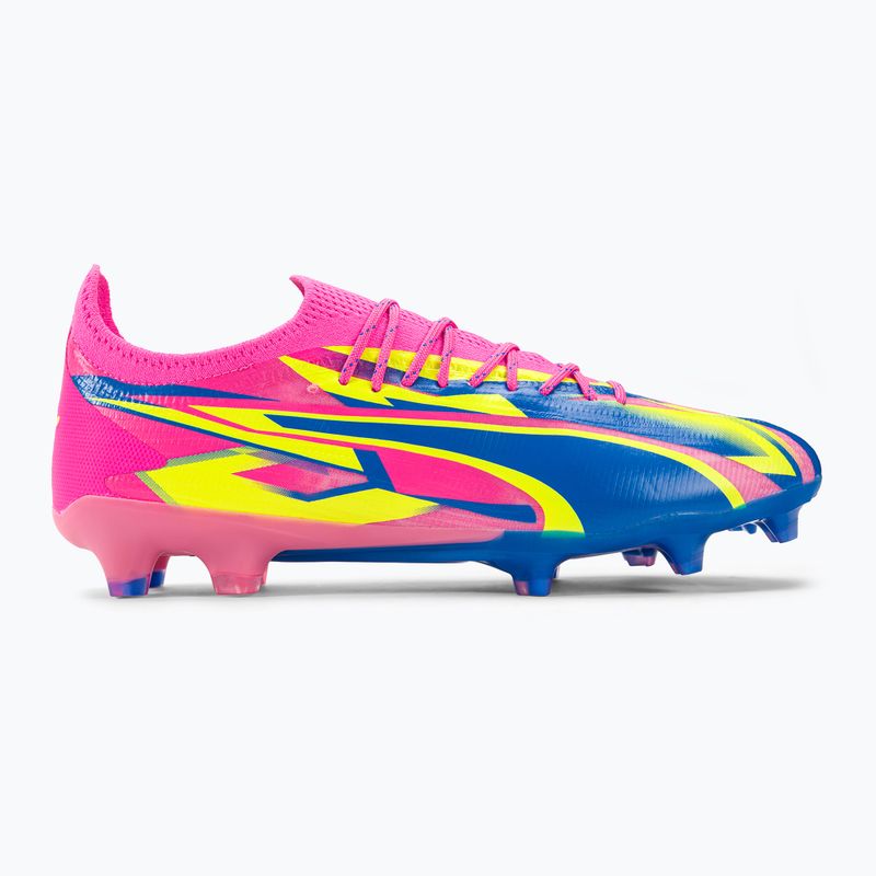 Buty piłkarskie męskie PUMA Ultra Ultimate Energy FG/AG luminous pink/ultra blue/yellow alert 2