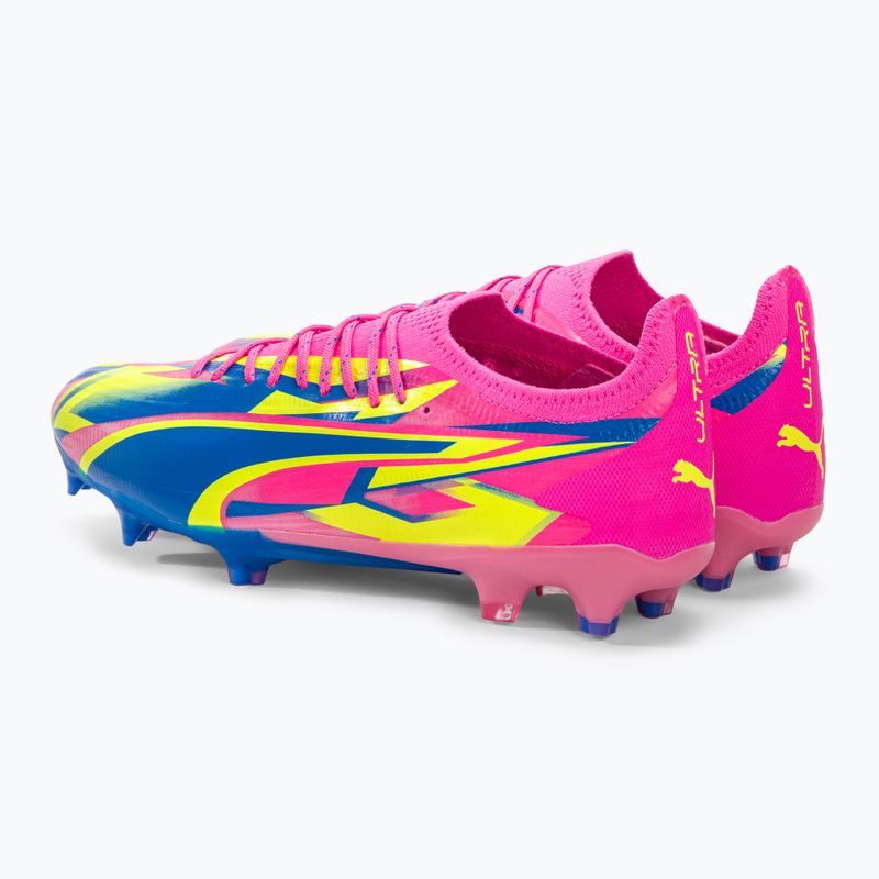 Buty piłkarskie męskie PUMA Ultra Ultimate Energy FG/AG luminous pink/ultra blue/yellow alert 3