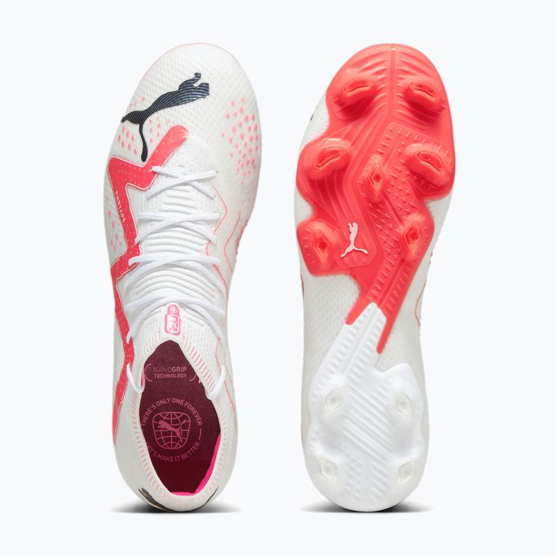 Buty piłkarskie męskie PUMA Future Ultimate Low FG/AG puma white/puma black/fire orchid 14