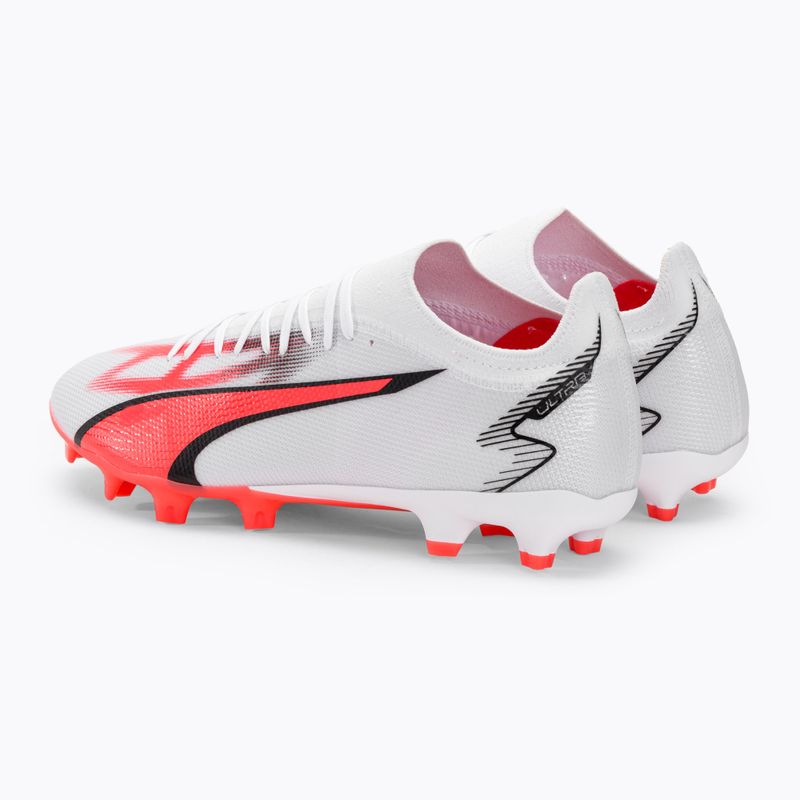 Buty piłkarskie męskie PUMA Ultra Match FG/AG puma white/puma black/fire orchid 3