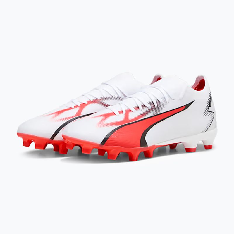 Buty piłkarskie męskie PUMA Ultra Match FG/AG puma white/puma black/fire orchid 13