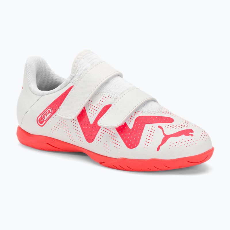 Buty piłkarskie dziecięce PUMA Future Play IT V puma white/fire orchid