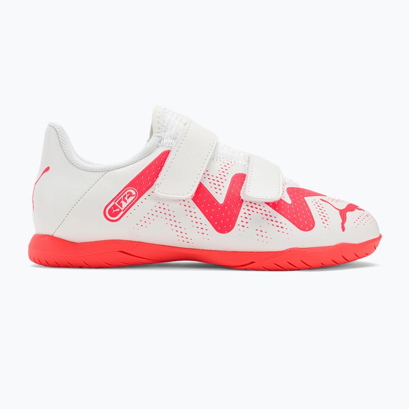 Buty piłkarskie dziecięce PUMA Future Play IT V puma white/fire orchid 2