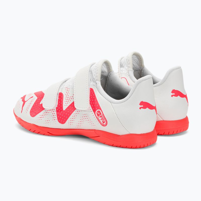 Buty piłkarskie dziecięce PUMA Future Play IT V puma white/fire orchid 3