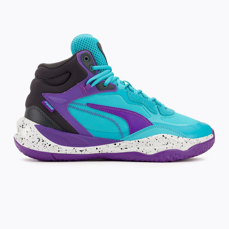 Buty do koszykówki męskie PUMA Playmaker Pro Mid purple glimmer/bright aqua/strong gray/white 2