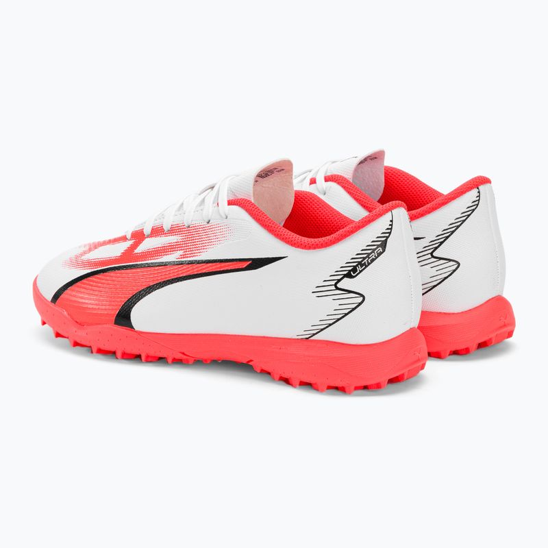 Buty piłkarskie dziecięce PUMA Ultra Play TT puma white/puma black/fire orchid 3