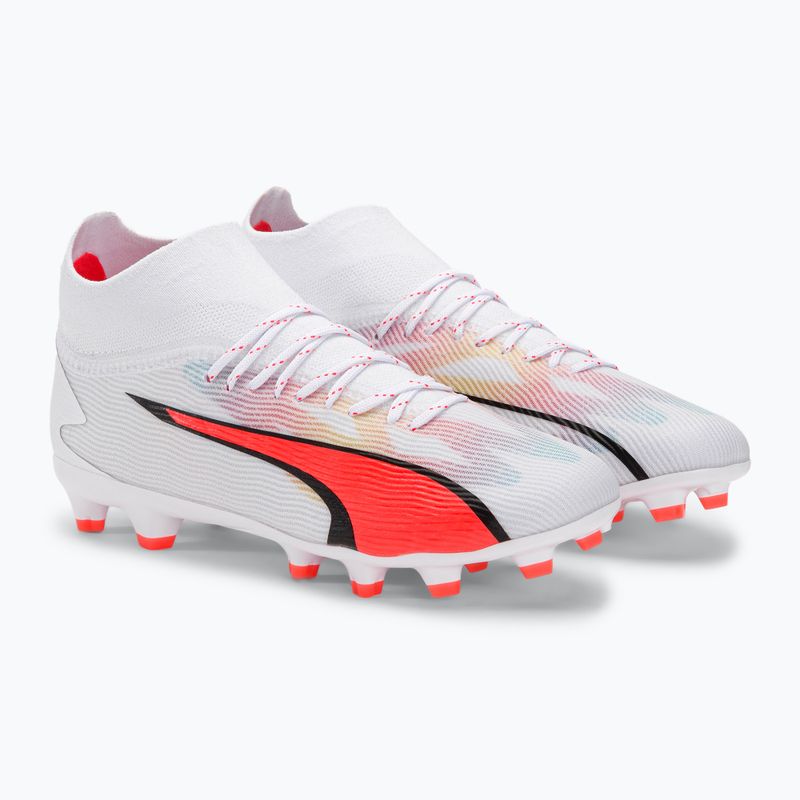 Buty piłkarskie dziecięce PUMA Ultra Pro FG/AG puma white/puma black/fire orchid 4