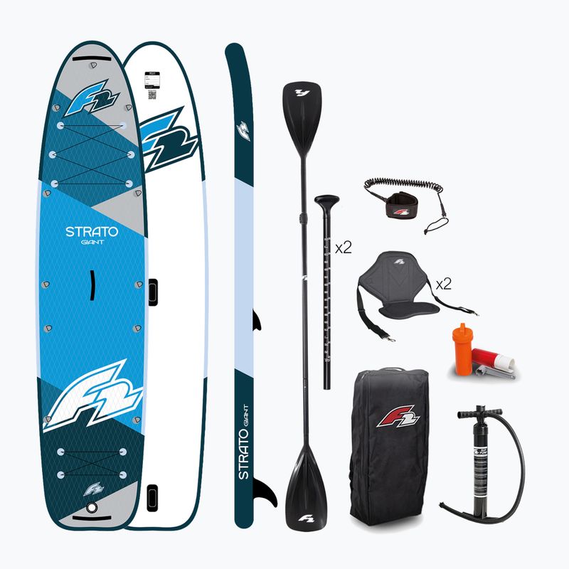 Zestaw deska SUP pompowana F2 Strato Giant 12'2" Double Combo blue