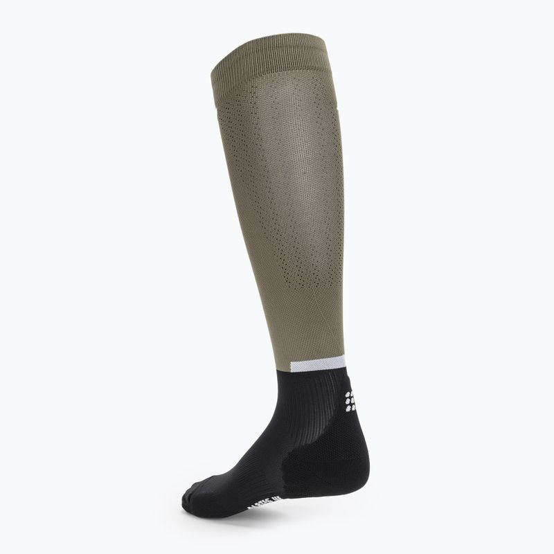 Skarpety kompresyjne do biegania męskie CEP Tall 4.0 olive/black 3