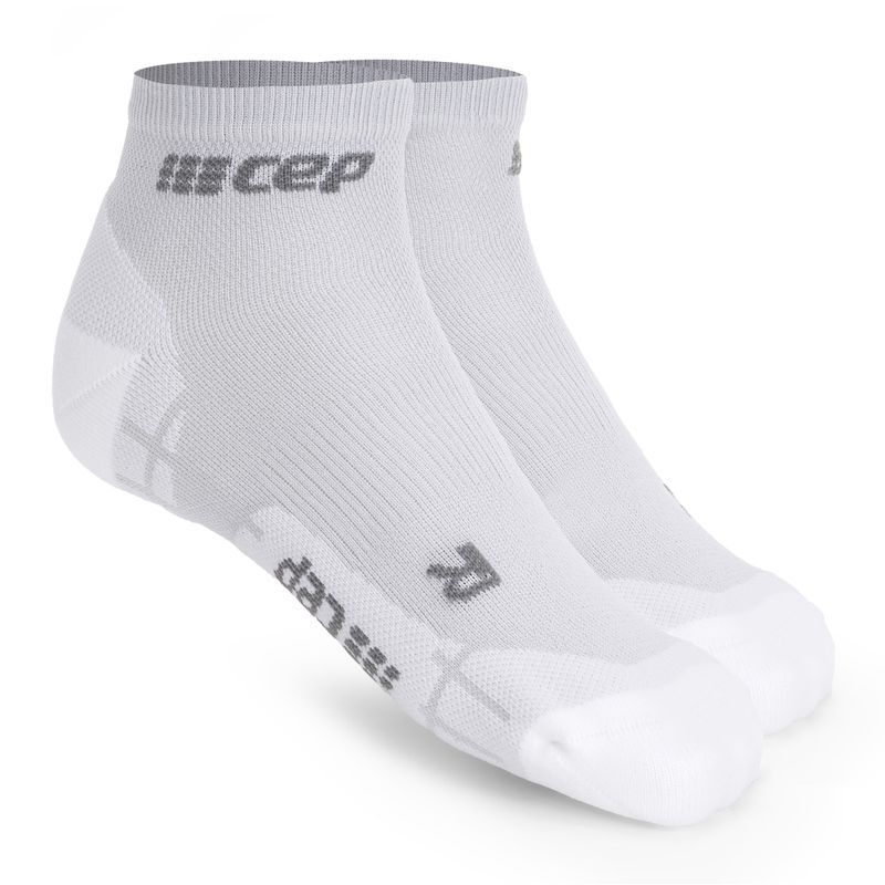 Skarpety kompresyjne męskie CEP Ultralight Low Cut carbon white 2