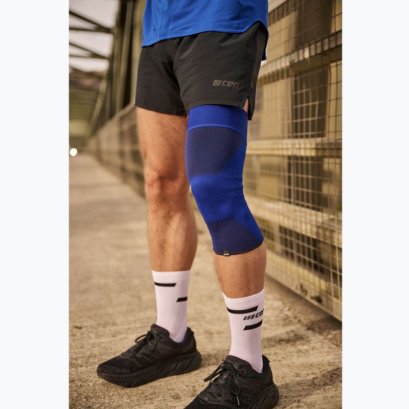 Opaska kompresyjna na kolano CEP Mid Support blue 4