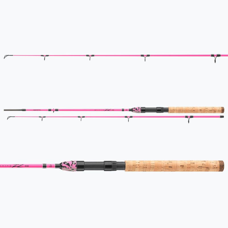 Wędka spinningowa dziecięca Daiwa Ninja X Kids pink