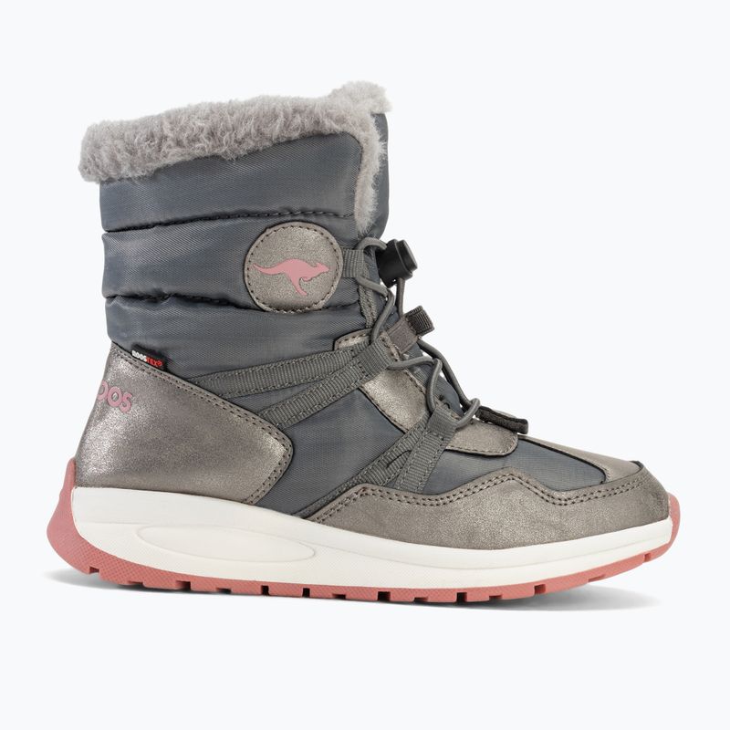 Śniegowce juniorskie KangaROOS K-PE Ski RTX steel grey / dusty rose 2