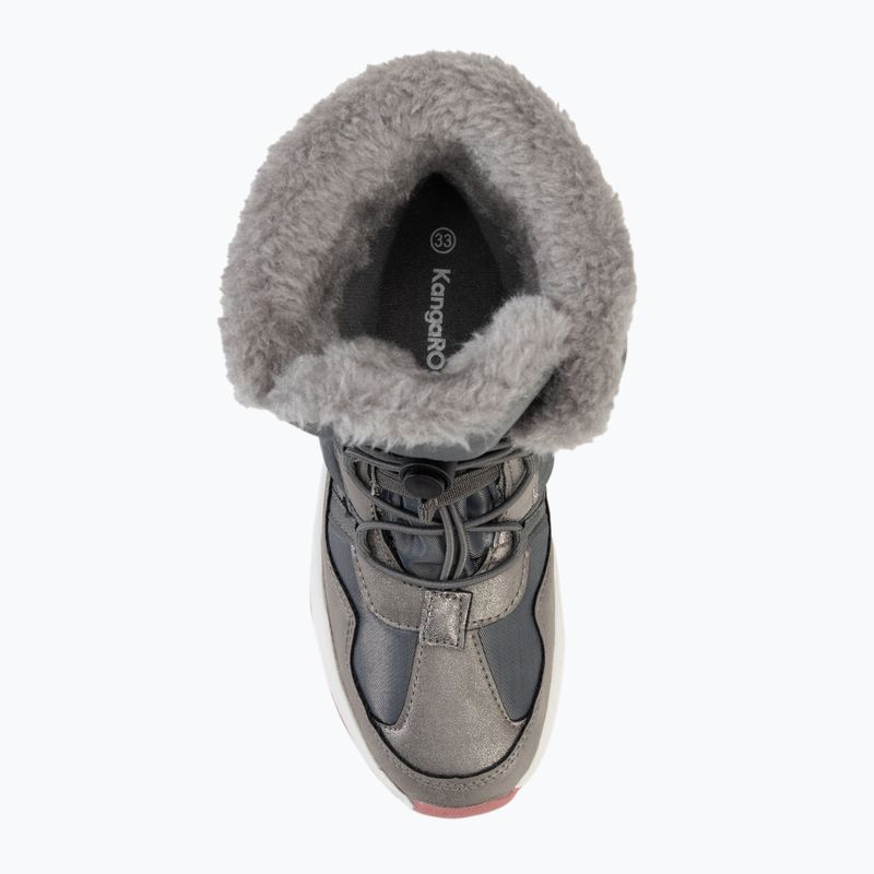 Śniegowce juniorskie KangaROOS K-PE Ski RTX steel grey / dusty rose 5