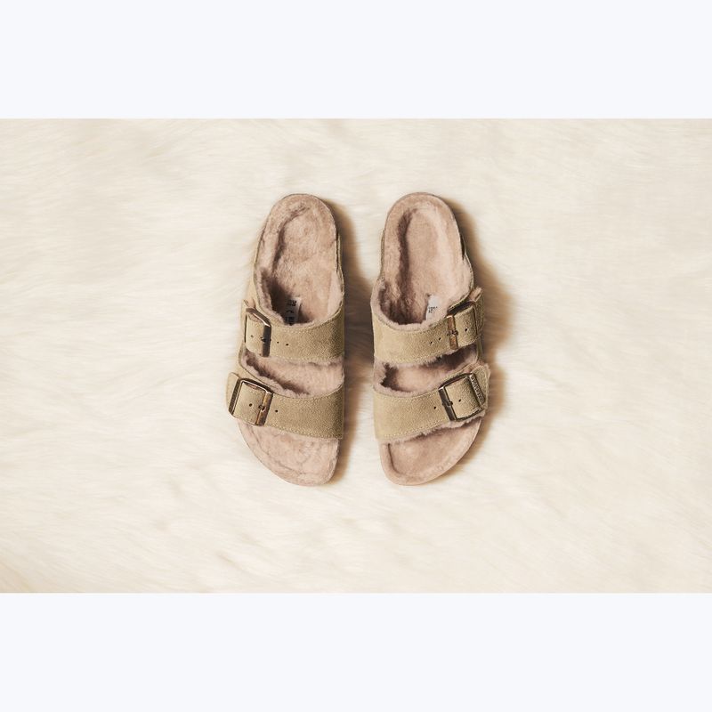 Klapki BIRKENSTOCK Arizona Shearling SL Regular taupe 12