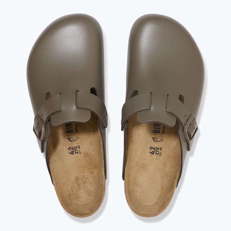 Klapki BIRKENSTOCK Boston NL Regular smooth leather concrete gray 3