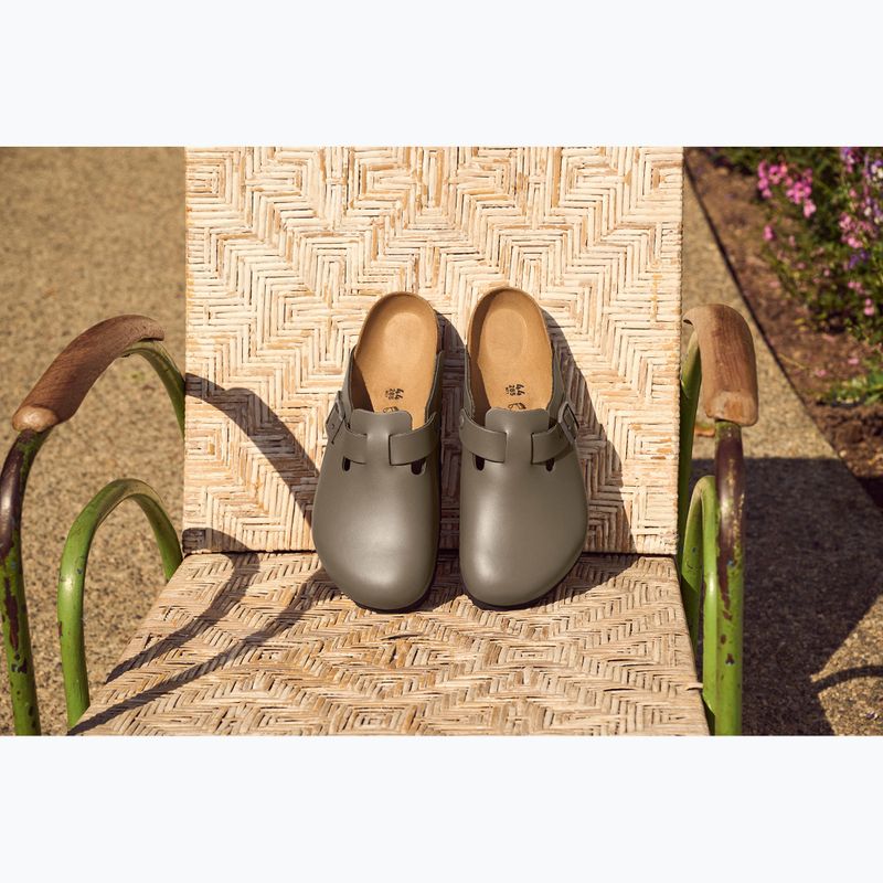 Klapki BIRKENSTOCK Boston NL Regular smooth leather concrete gray 6