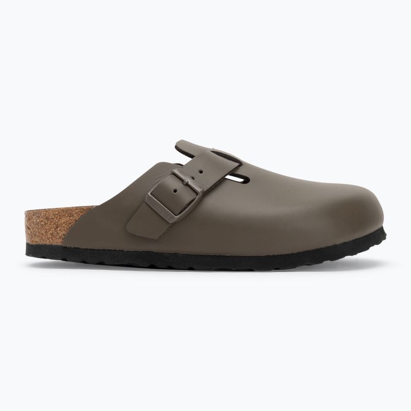 Klapki BIRKENSTOCK Boston NL Narrow smooth leather concrete gray 2