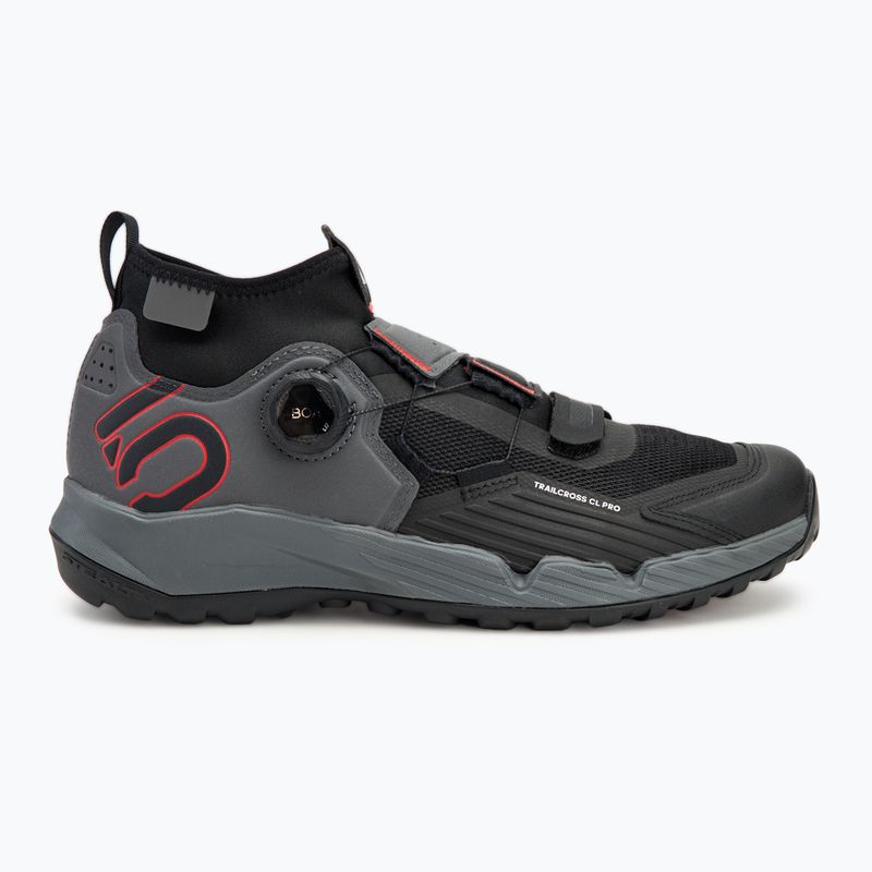 Buty rowerowe MTB męskie adidas FIVE TEN Trailcross Pro Clip-In grey five/core black/red 2