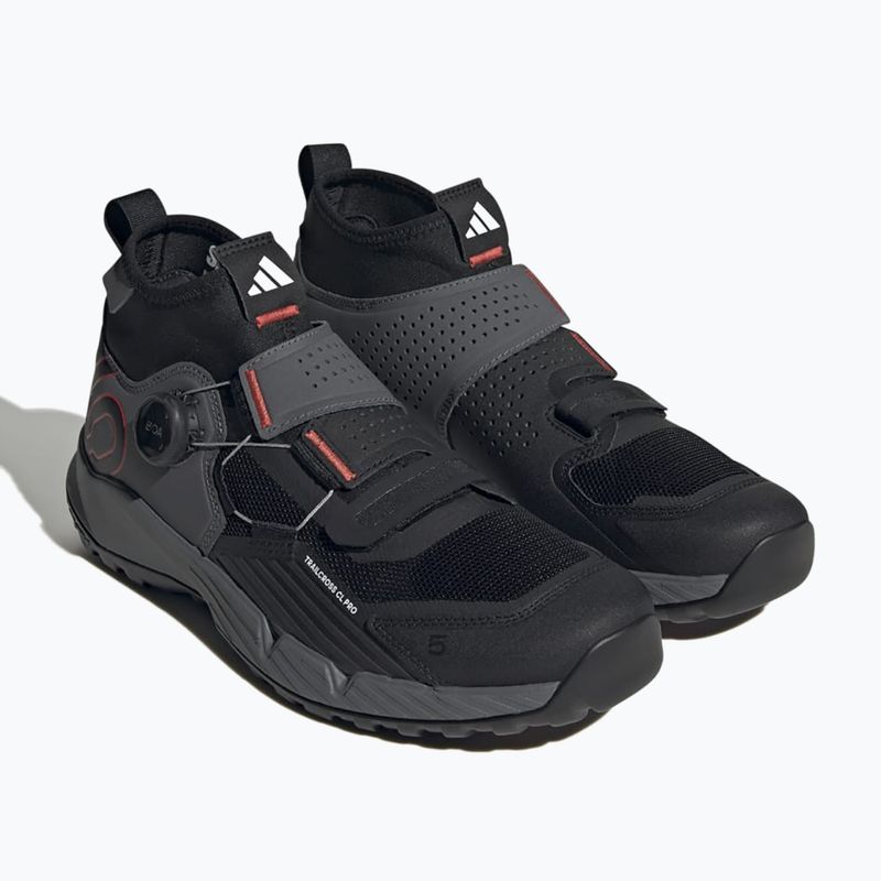 Buty rowerowe MTB męskie adidas FIVE TEN Trailcross Pro Clip-In grey five / core black / red 3