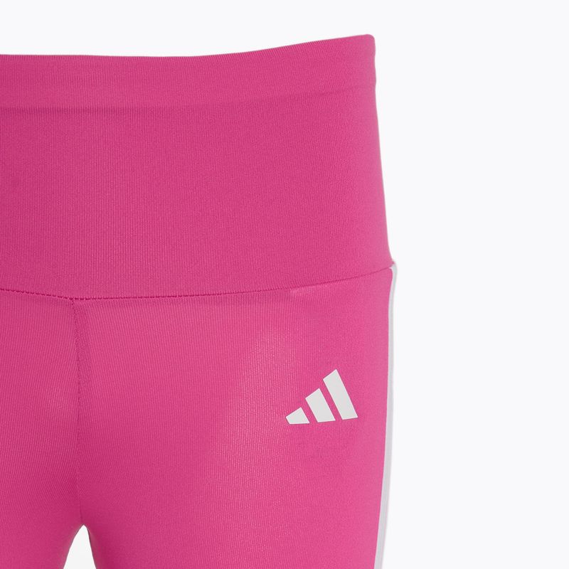 Legginsy dziecięce adidas Essentials Aerorady 3-Stripes High Waisted semi lucid fuchsia/white 3