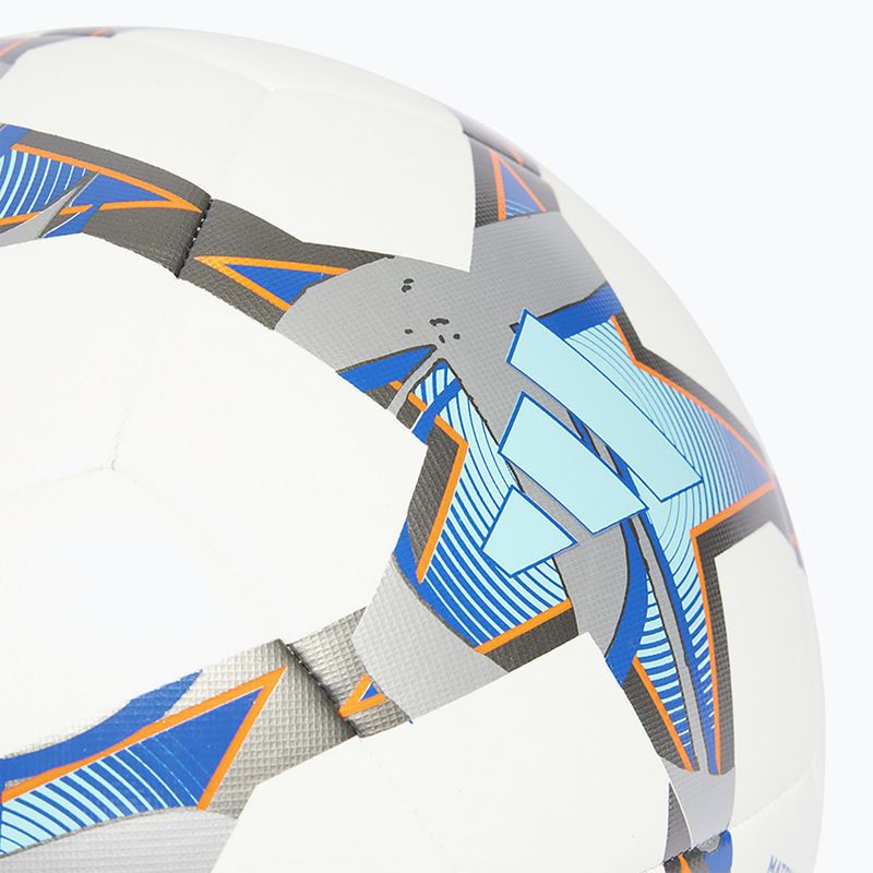 Piłka do piłki nożnej adidas UCL Training 23/24 white/silver metallic/bright cyan/royal rozmiar 4 4
