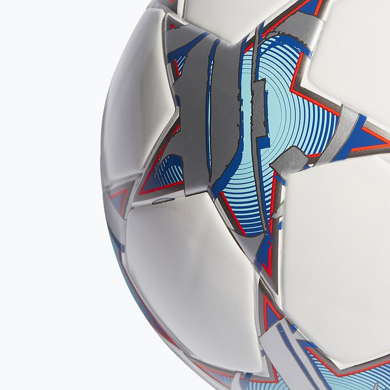 Piłka do piłki nożnej adidas UCL League 23/24 white/silver metallic/bright cyan/royal blue rozmiar 4 3