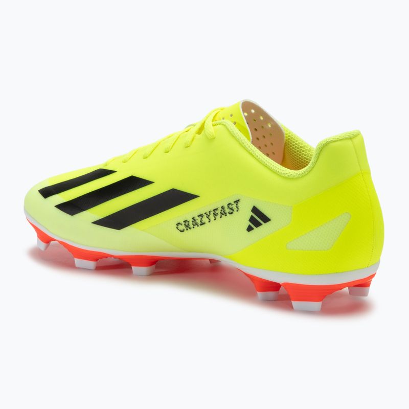 Buty piłkarskie męskie adidas X Crazyfast Club FxG team solar yellow/core black/cloud white 3