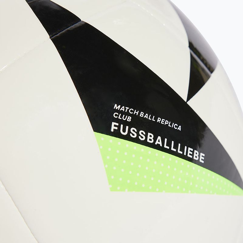 Piłka do piłki nożnej adidas Fussballliebe Club EURO 2024 white/black/solar green rozmiar 5 3