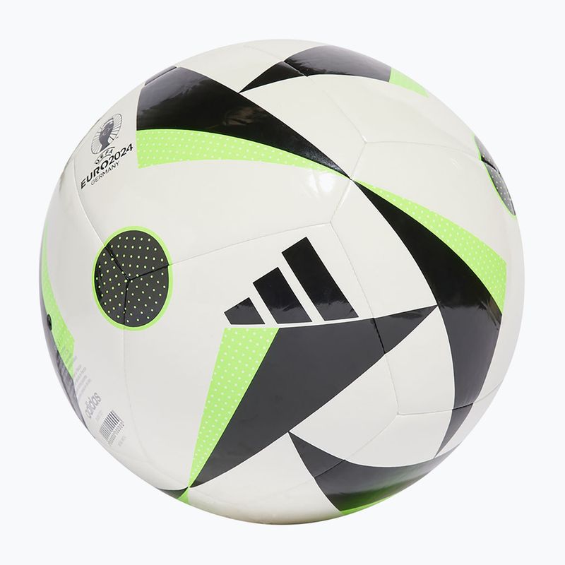 Piłka do piłki nożnej adidas Fussballliebe Club EURO 2024 white/black/solar green rozmiar 4 2