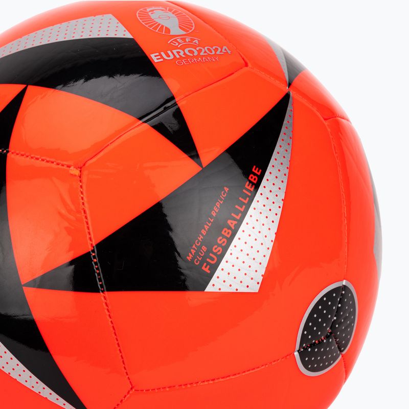 Piłka do piłki nożnej adidas Fussballliebe EURO 2024 solar red/black/silver metallic rozmiar 4 3