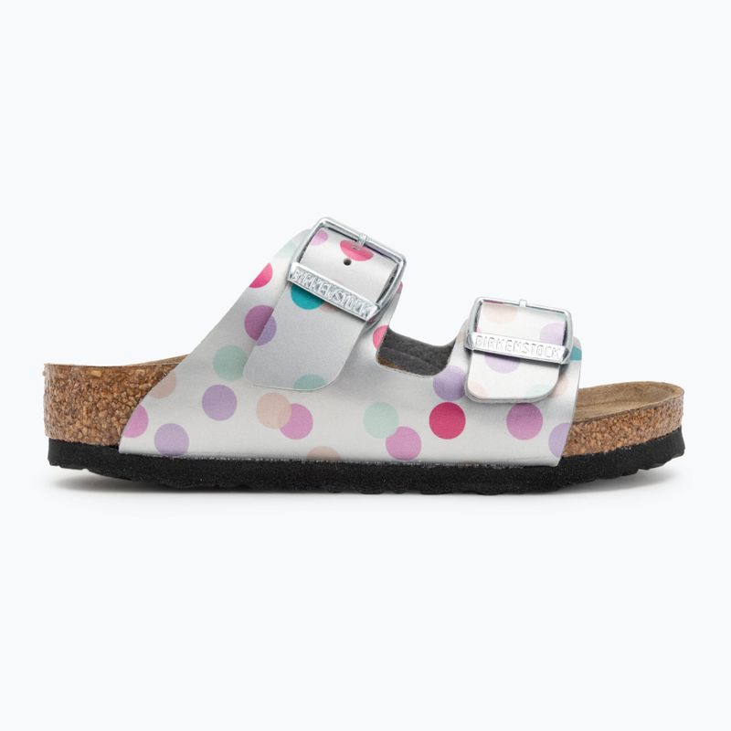 Klapki dziecięce BIRKENSTOCK Arizona BF Narrow electric metallic dots silver 2